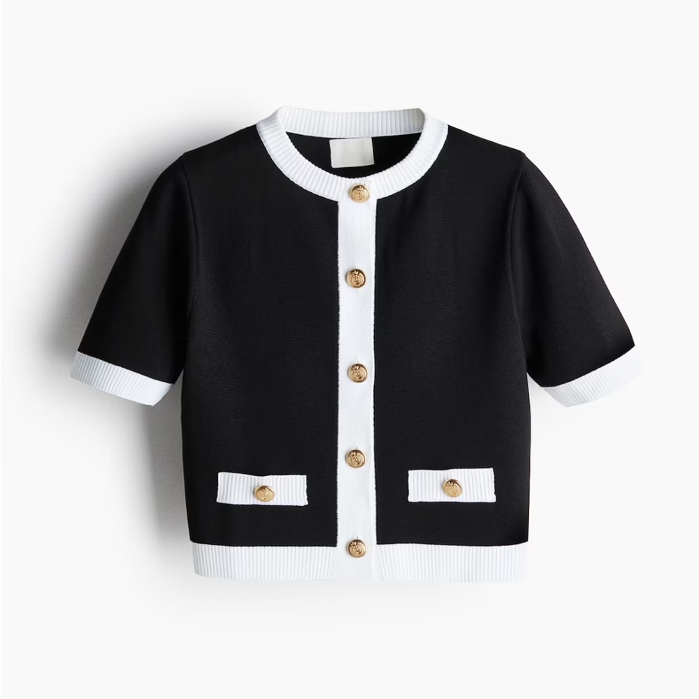 H&M Short Sleeve Cardigan, size XS